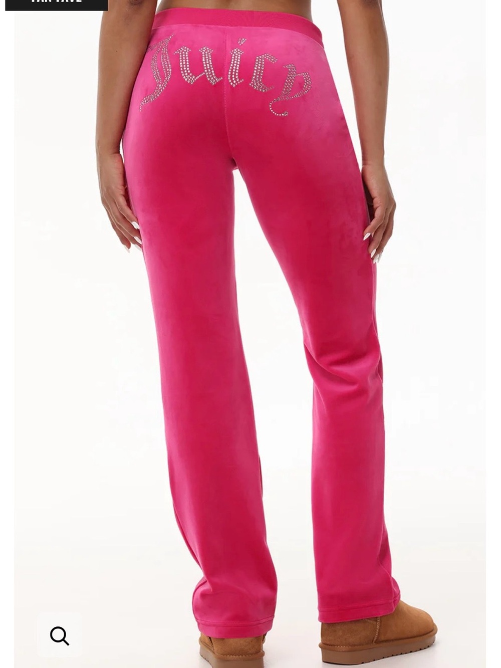 Juicy Couture OG BIG BLING VELOUR TRACK PANTS